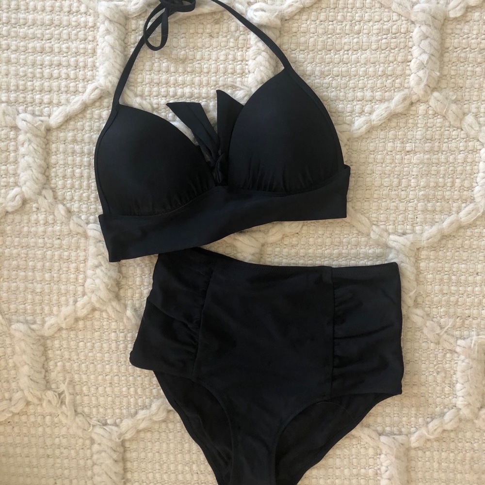 Artie Black High Waisted Bikini
